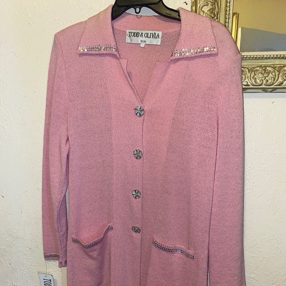 Mid length cardigan sweater